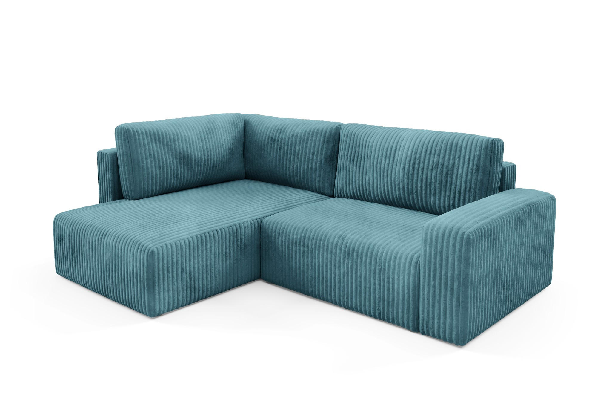 ECKSOFA Natalia Xl - Blau, Holzwerkstoff/Textil (182/245cm) - Fun Möbel