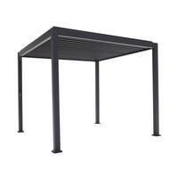 LAMELLENDACH-PERGOLA Mirador Basic 3x3 m Anthrazit Aluminium - Grau, Kunststoff (300/240/300cm) - Green Spirit
