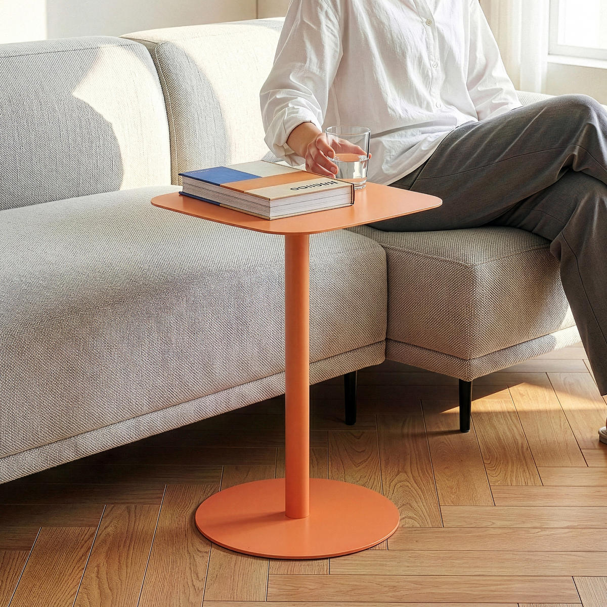 Orange, Metall (40/40/50cm) - [en.casa]