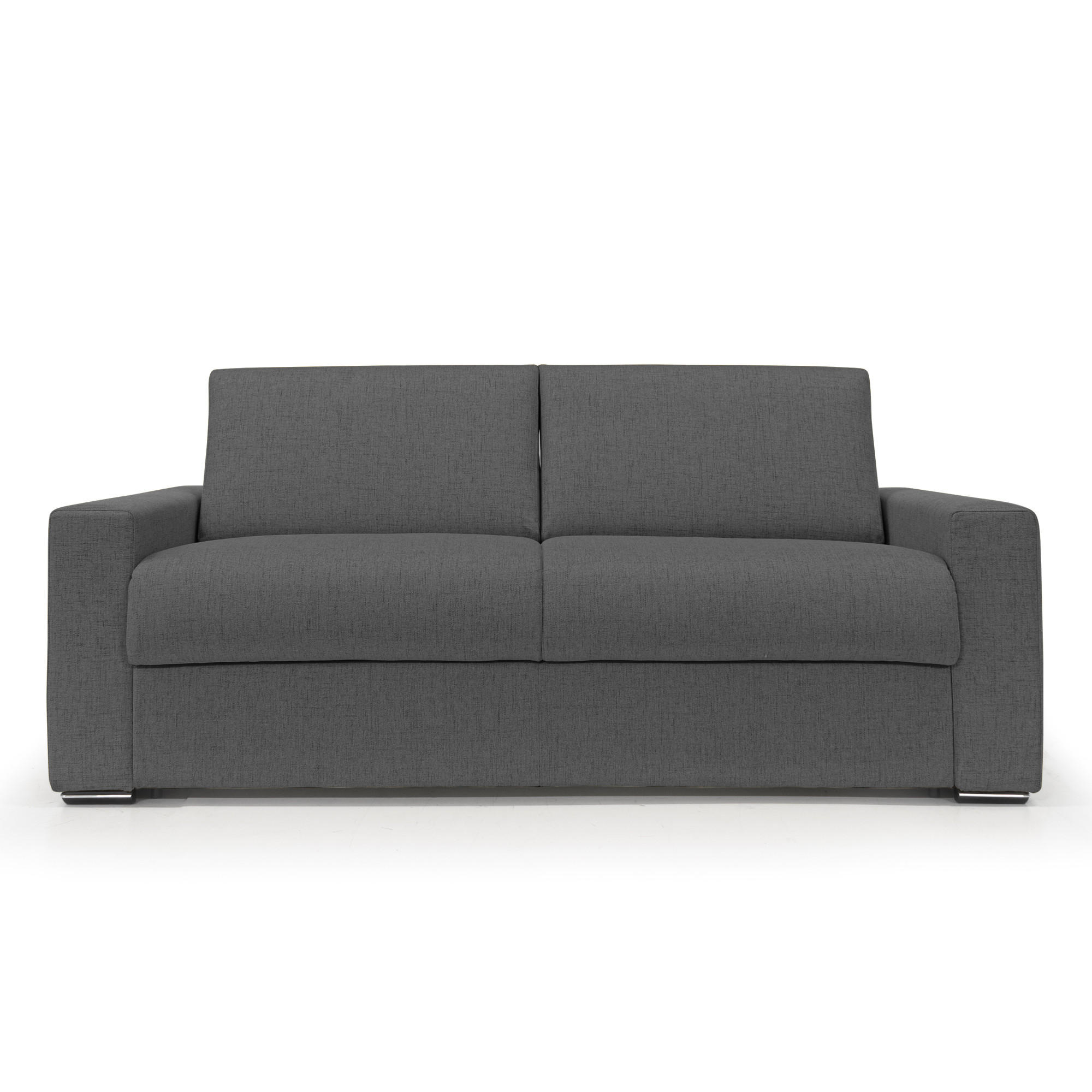 Thumbnail - Divani.store Schlafsofa, Anthrazit, Textil, 4-Sitzer, Rechteckig, 200x93x96 cm, Wohnzimmer, Sofas & Couches, Schlafsofas