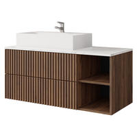 DULAP PENTRU CHIUVETA Kertos Rillen - culoare lemn de nuc, compozit lemnos (100/45/45cm) - MIRJAN24