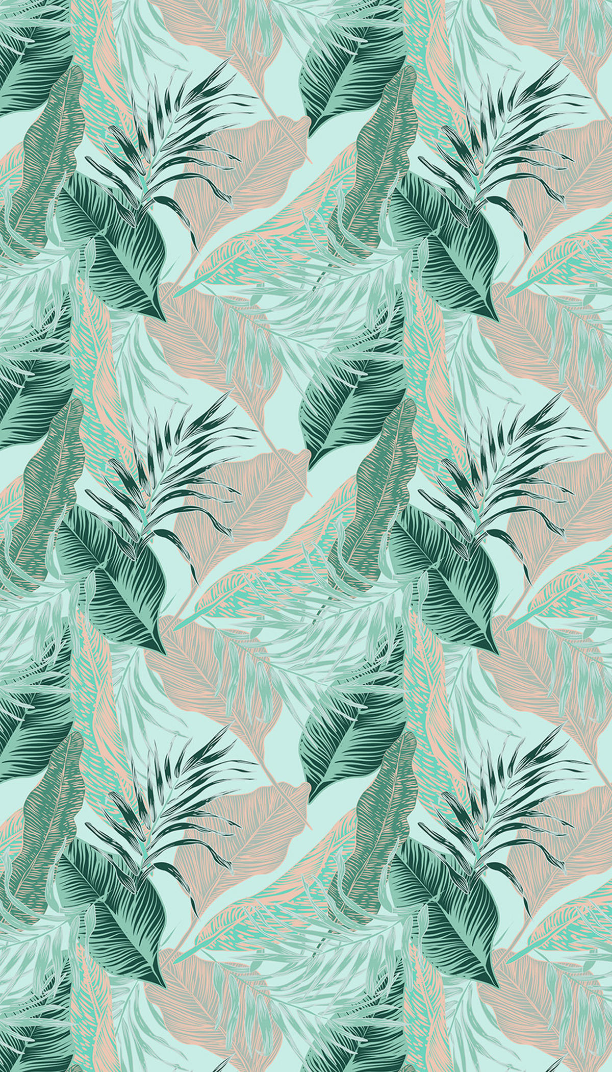 VERDUNKELUNGSROLLO 80x140 cm Tropische Blätter - Blau, Textil (80/140cm) - TULUP