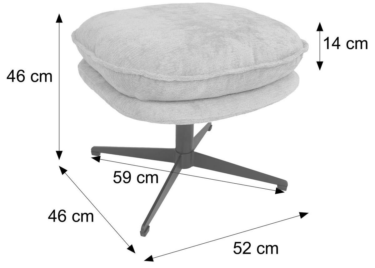 STOLEK S POLSTROVÁNÍM Krémová - krémová, textil (52/46/46cm) - MCW