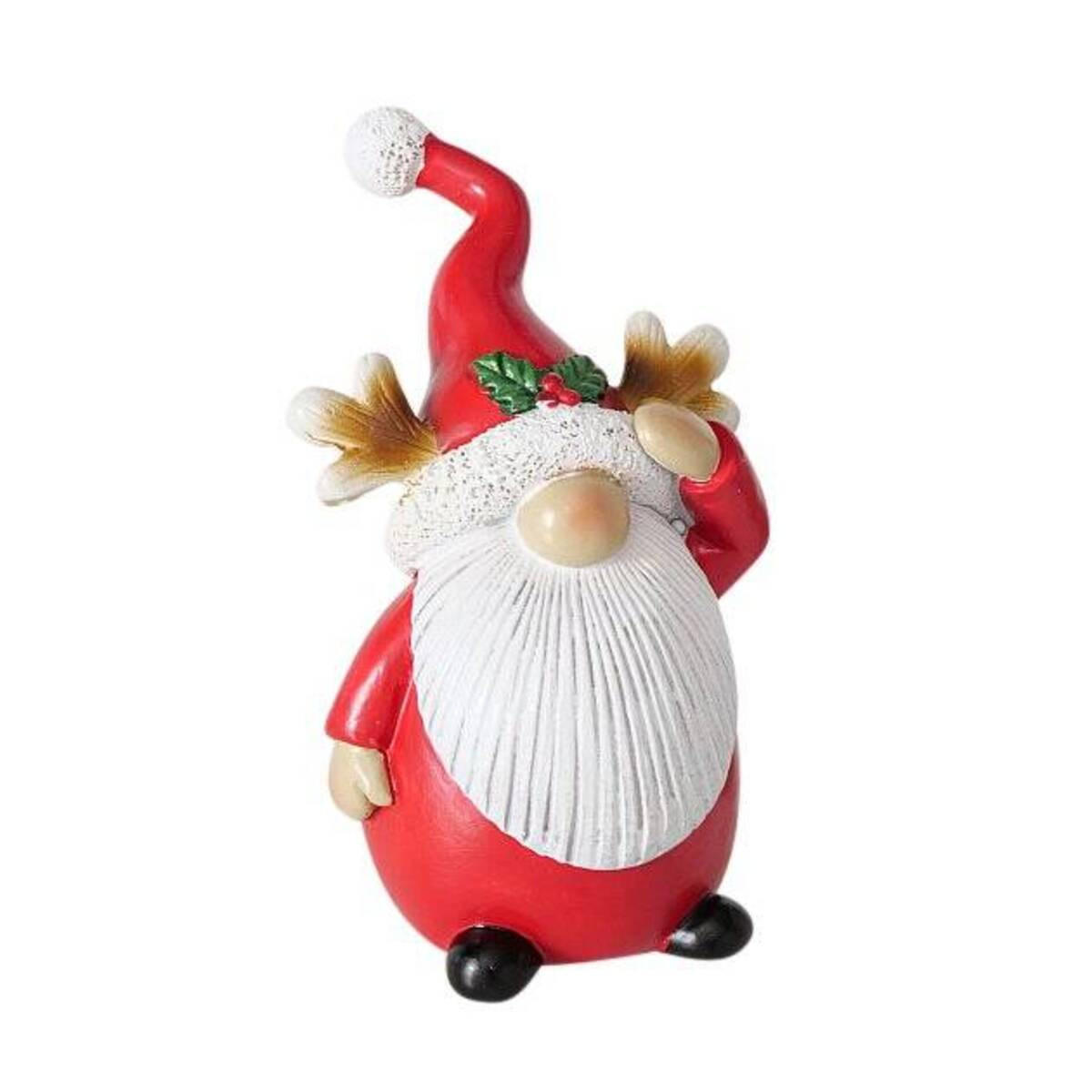Boltze Home Weihnachtsfigur Rot 7x10.5x6 cm