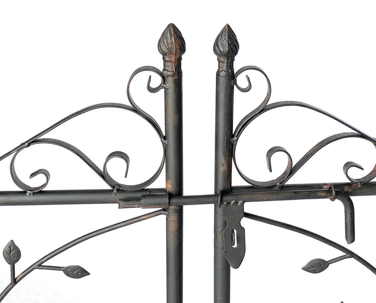 ROSENBOGEN mit Tür Metall Braun 210/45/215 cm - Braun, Metall (210/215/45cm) - DanDiBo