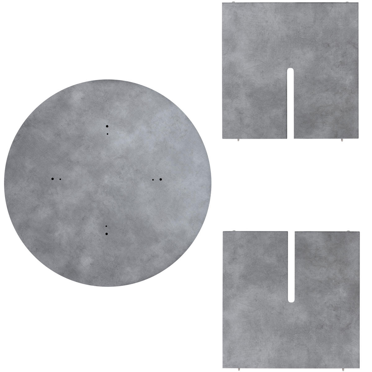 ESSTISCH aus laminierten Platten mit Mikrozement-Effekt, 120 cm - Grau, Holzwerkstoff (120/120/75cm) - RNT By Really Nice Things