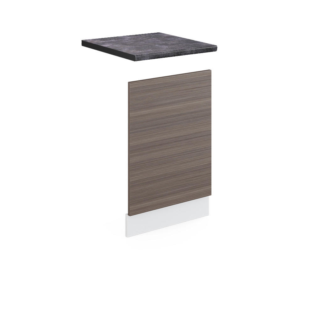 FRONTBLENDE R-Line Grau 45 cm, AP Anthrazit - Weiß/Braun, Holzwerkstoff (45/57.2/1.6cm) - Vicco