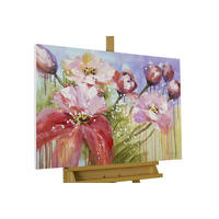 ACRYLBILD HANDGEMALT 90/60 cm - Pink, Holz/Textil (90/60cm) - KUNSTLOFT