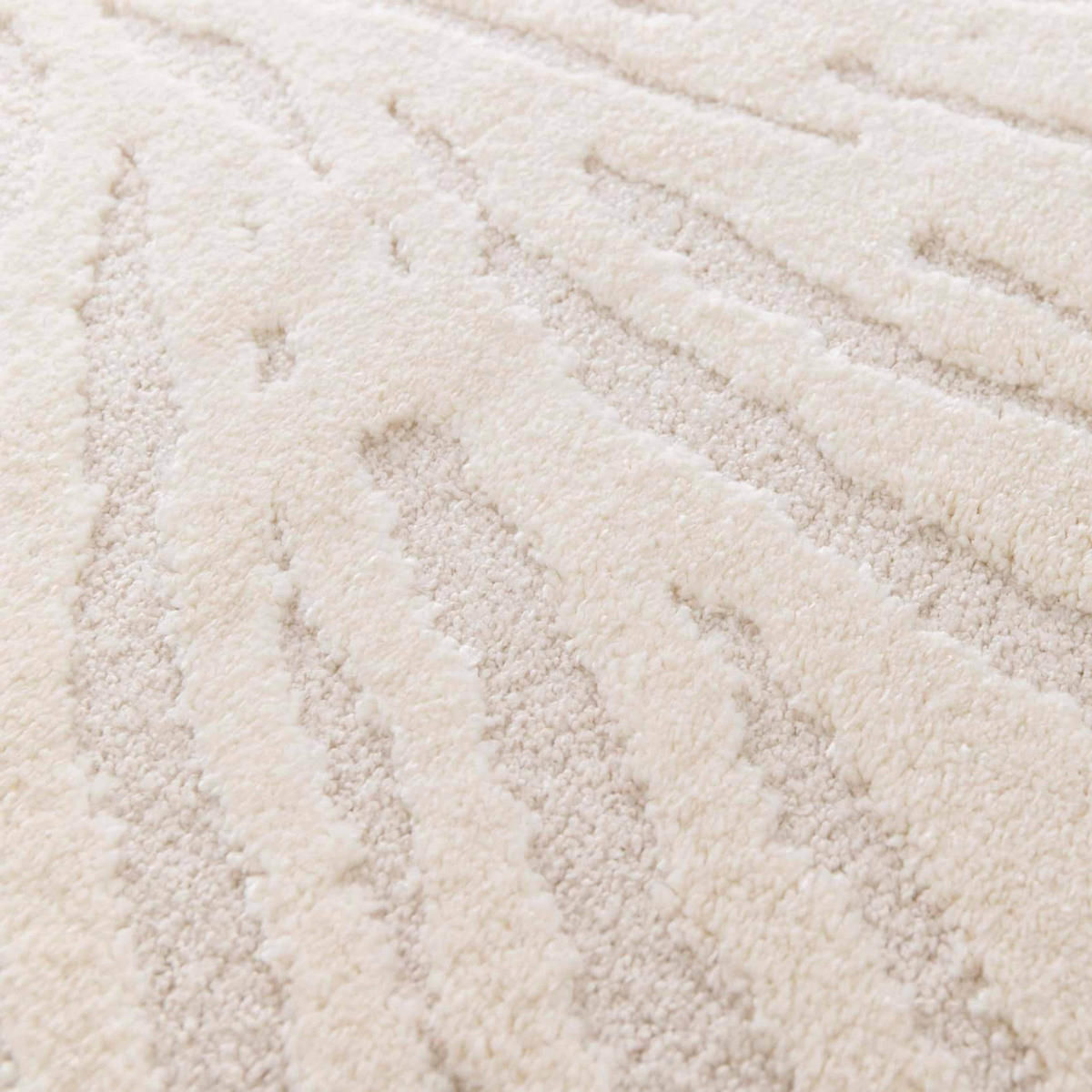 TEPPICH, Weiß - Weiß, Textil (160/160cm) - Oviala