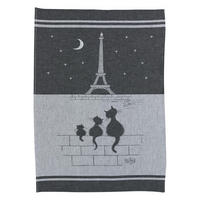 JACQUARD GESCHIRRTUCH Chats Tour Eiffel umbra 50 x 70 cm - Grau, Textil (50/70cm) - Winkler