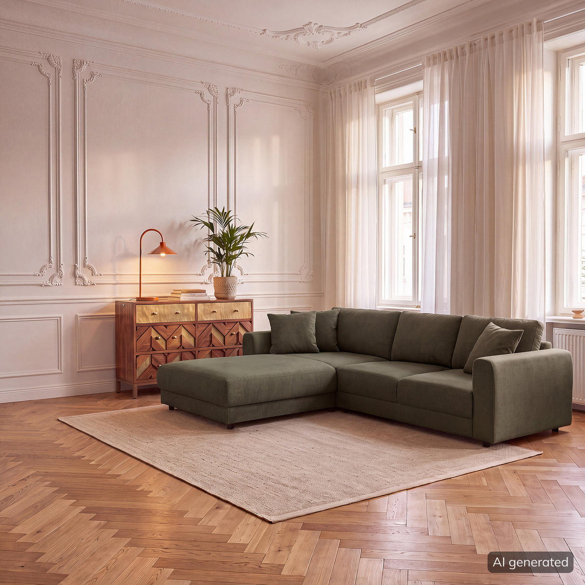 ECKSOFA mit Longchair - Schwarz/Grau, Holz/Kunststoff (286/183cm) - home24