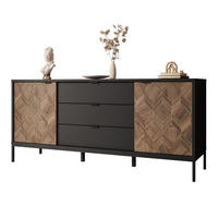 KOMMODE LIAM - Schwarz, Holzwerkstoff (185/83/50cm) - Lookway