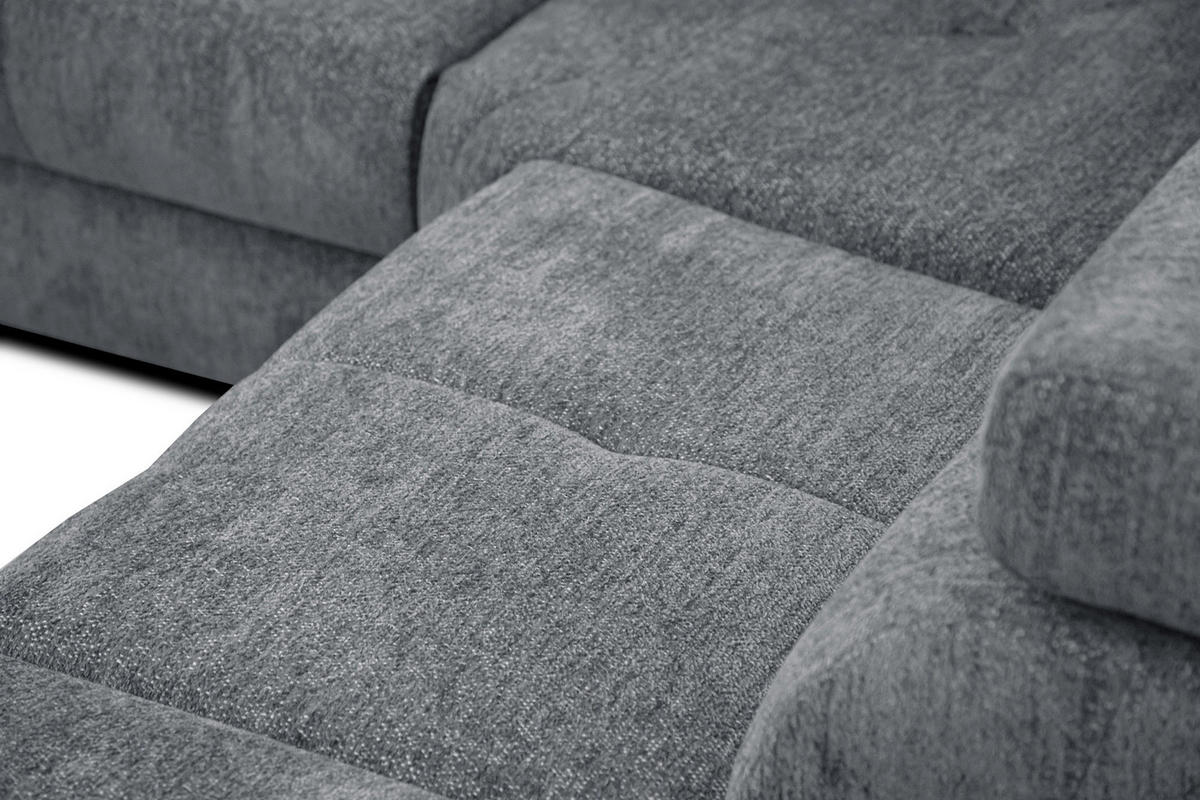 ECKSOFA CALVERA 5-Sitzer, grau - Grau, Holzwerkstoff/Textil (298/239cm) - Courtois Laville