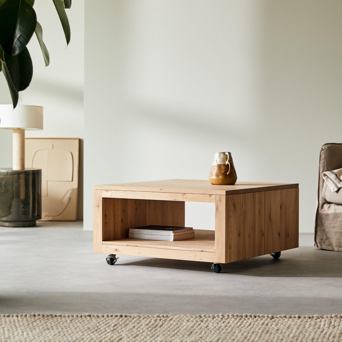 COUCHTISCH Anoa Natur aus Eiche - Naturfarben, Holz (80/80/41cm) - Tikamoon