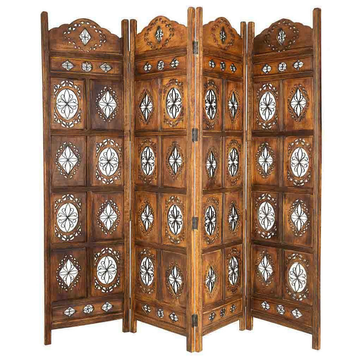 PARAVENT aus Holz, braun, 3x180cm - Braun, Holz (200/180/2.5cm) - Wanderlust