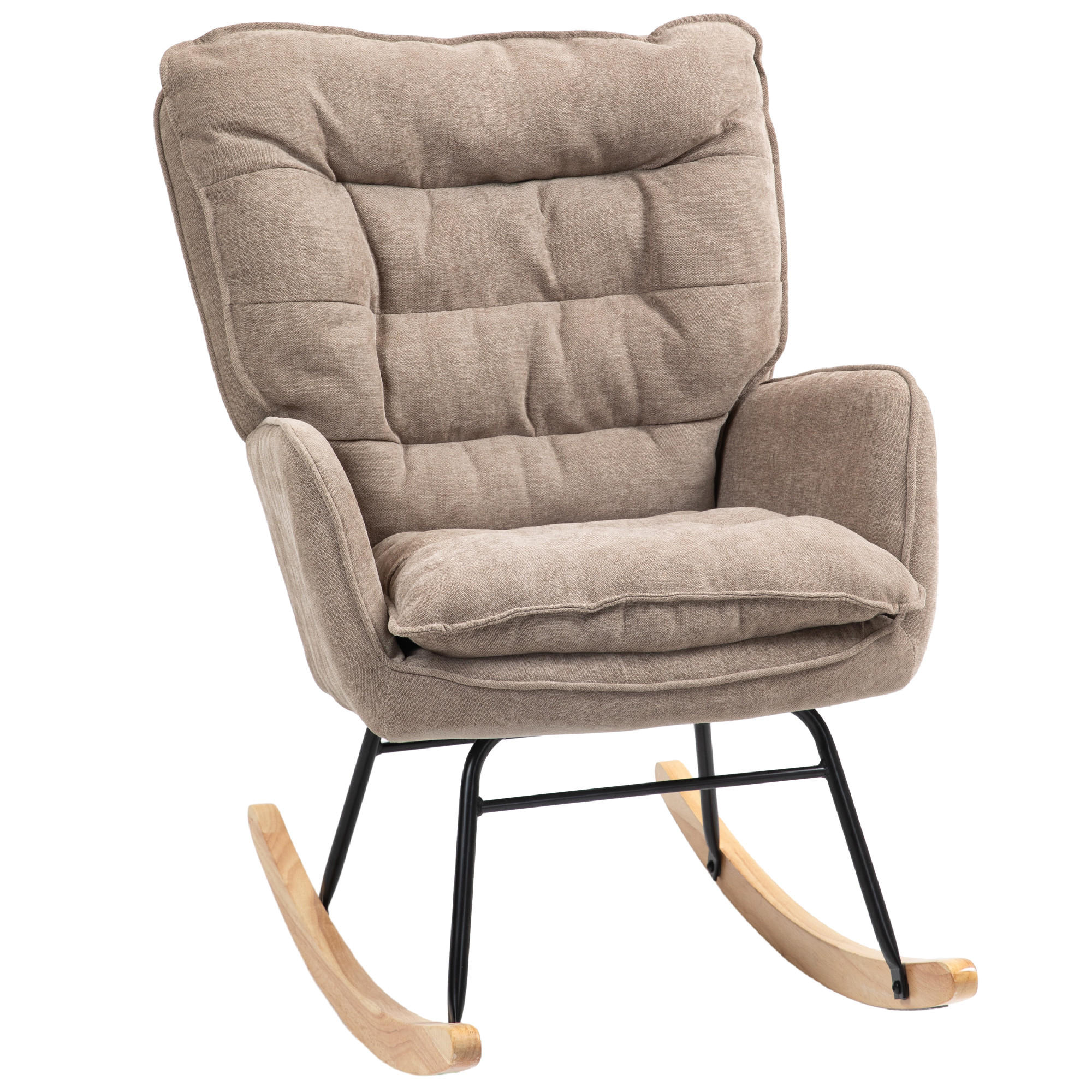 SCHAUKELSTUHL, bis 120 kg Belastbarkeit, Braun - Braun, Kunststoff (71/97/98.5cm) - HOMCOM
