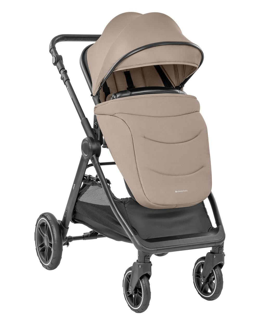 KOMBIKINDERWAGEN Ava 3 in 1 beige Babywanne, Babyschale, Gummiräder, Tasche - Beige, Metall (84/59/102cm) - Kikka boo