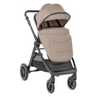 KOMBIKINDERWAGEN Ava 3 in 1 beige Babywanne, Babyschale, Gummiräder, Tasche - Beige, Metall (84/59/102cm) - Kikka boo