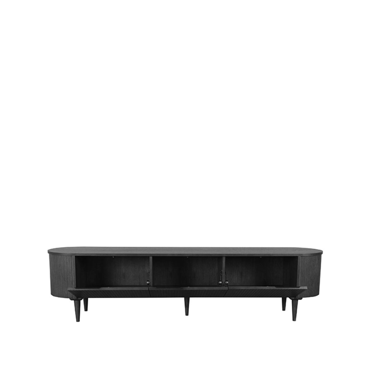 TV-MÖBEL Oliva Schwarz 47/220/55 cm - Schwarz, Holz (220/55/47cm) - LABEL51