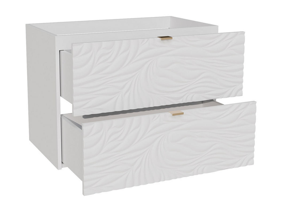 WASCHBECKENUNTERSCHRANK - 80 x 46 - holz - weiß Rinarel - Weiß, Holz (80/60/46cm) - Vente-Unique