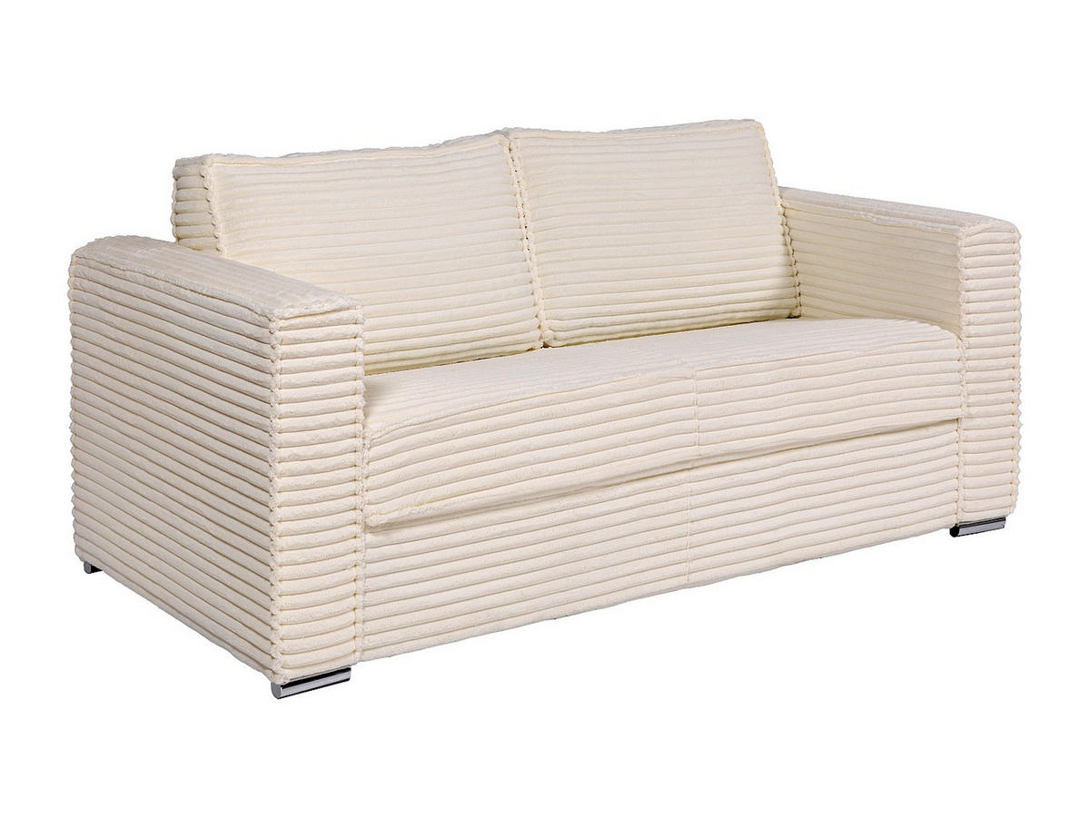 SCHLAFSOFA - 3 Personen - Samt, Stoff - Beige - - Beige, Textil (195/90/223cm) - Vente-Unique