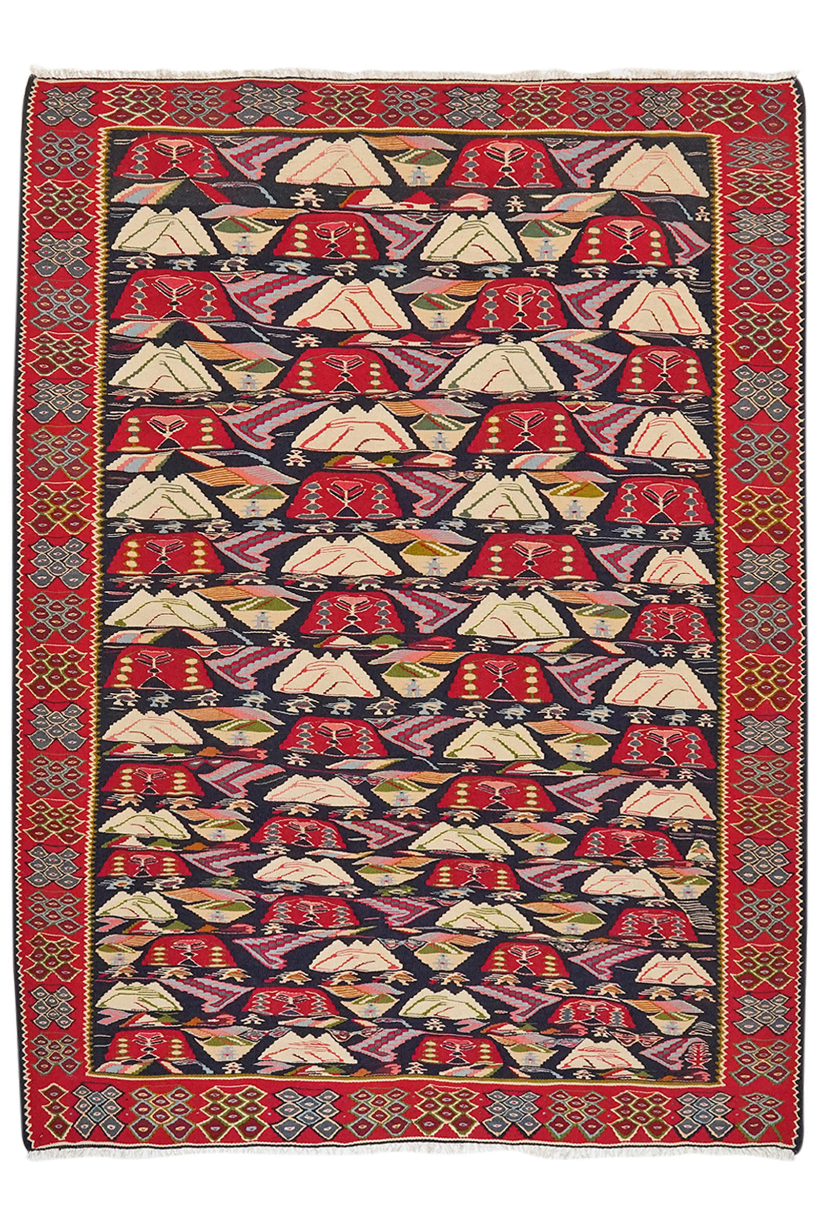 HANDWEBTEPPICH Kelim Senneh Mehrfarbig 180/131 cm Schurwolle - Multicolor, Textil (131/180cm) - Looma