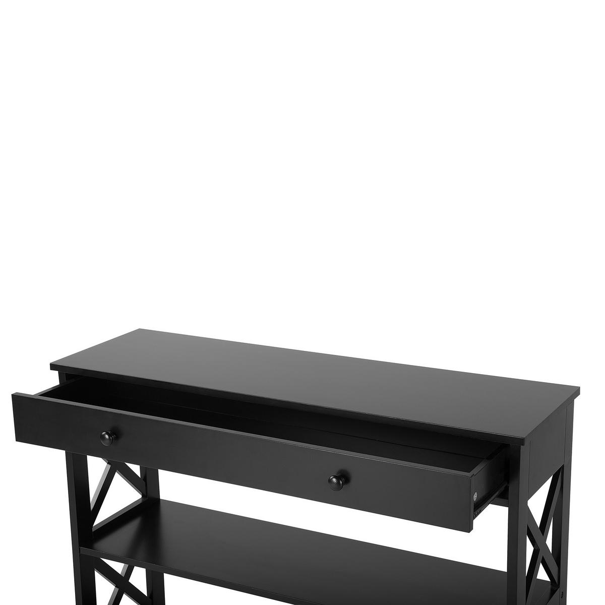KONSOLENTISCH schwarz Montgomery - Schwarz, Holzwerkstoff (30/100/80cm) - Beliani