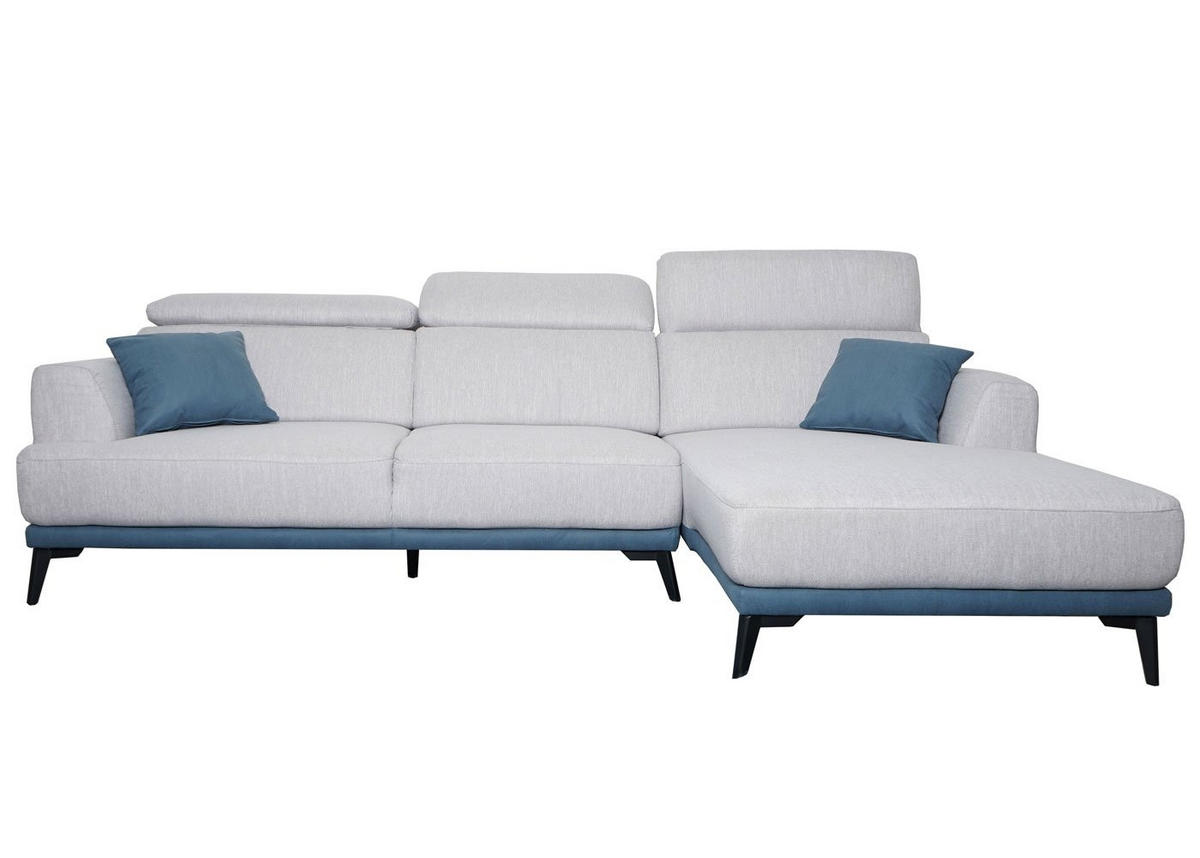 SOFA L-FORM Hellgrau - Hellgrau, Textil (277/170cm) - MCW