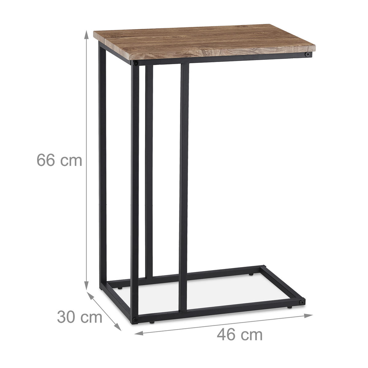 BEISTELLTISCH - Multicolor, Holzwerkstoff/Kunststoff (30/46/66cm) - Relaxdays