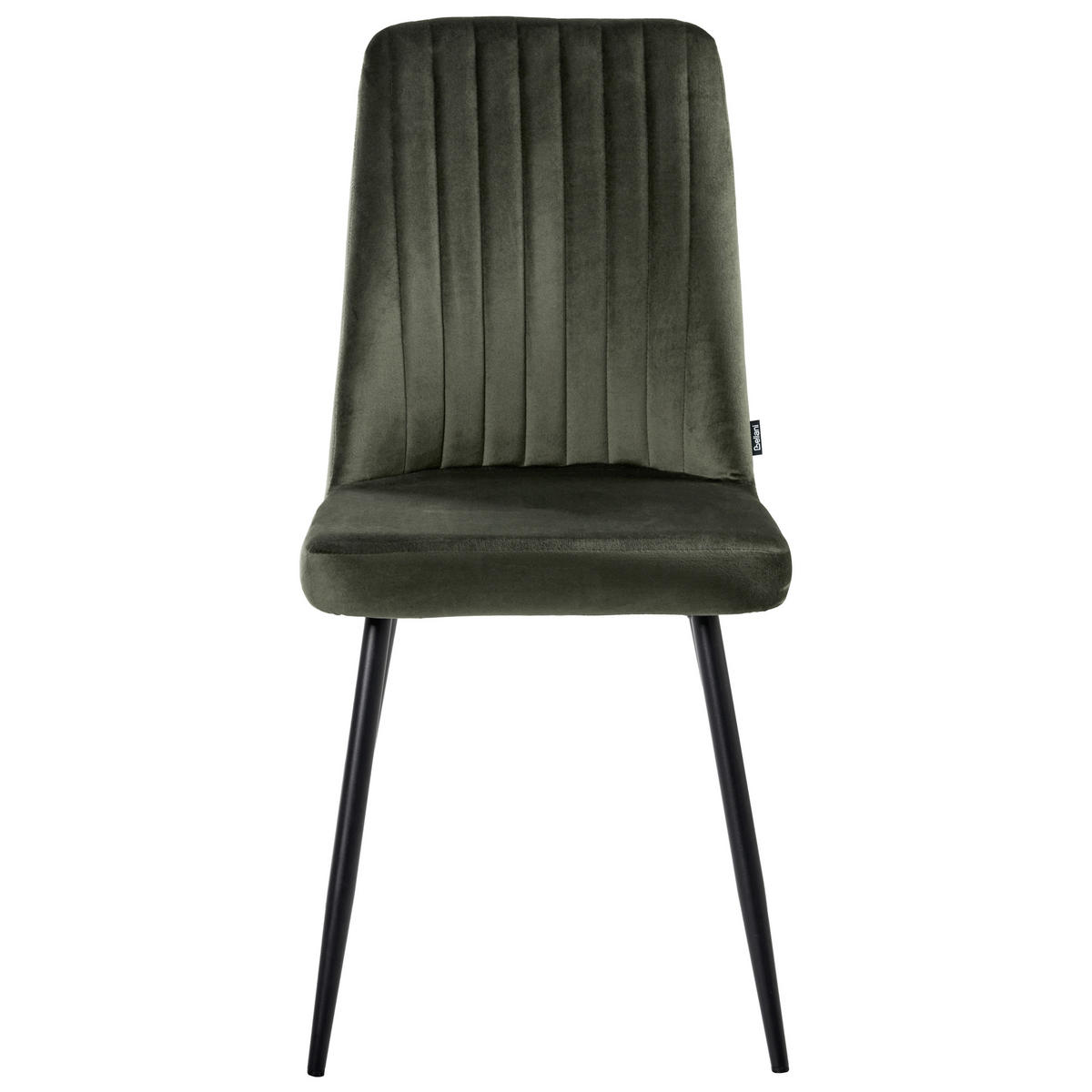ÉTKEZŐSZÉK 4 darabos Szett Olívazöld Kirby - fekete/zöld, textil (47/91/49cm) - Beliani