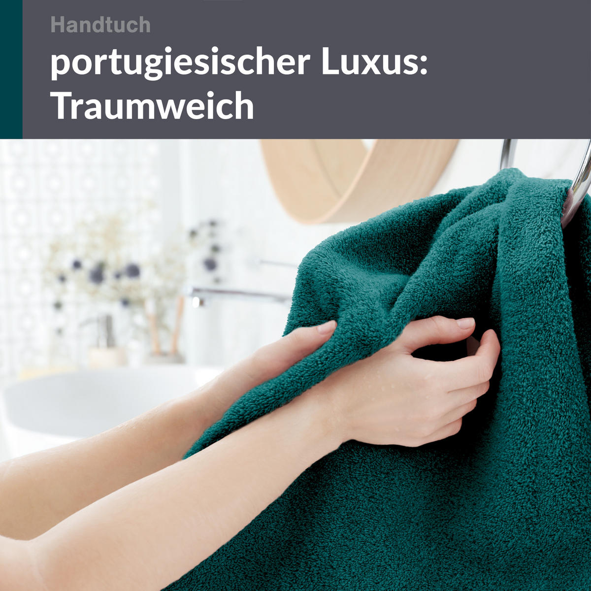HANDTUCH 50x100 cm London Opal Grün 4er Set - Opal, Textil (50/100cm) - Lashuma