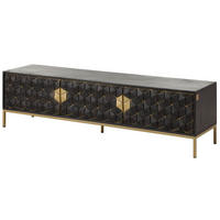 TV-BOARD Mango 180x45x50 grau geölt DIAMOND #124 - Grau, Holz (180/50/45cm) - Massivmoebel24