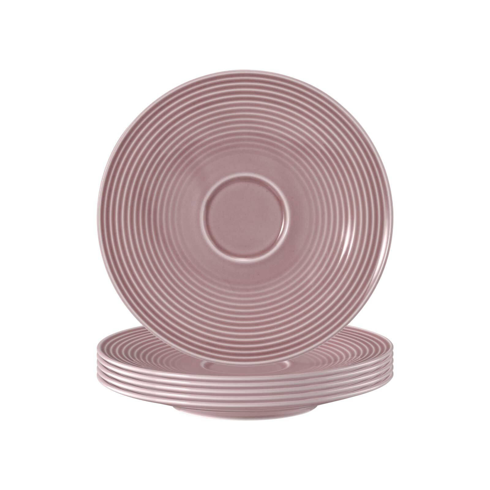 UNTERTASSEN Beat Color Glaze Altrosa ø 16,7 cm 6er Set - Dunkelrosa, Keramik (16.7cm) - Seltmann Weiden