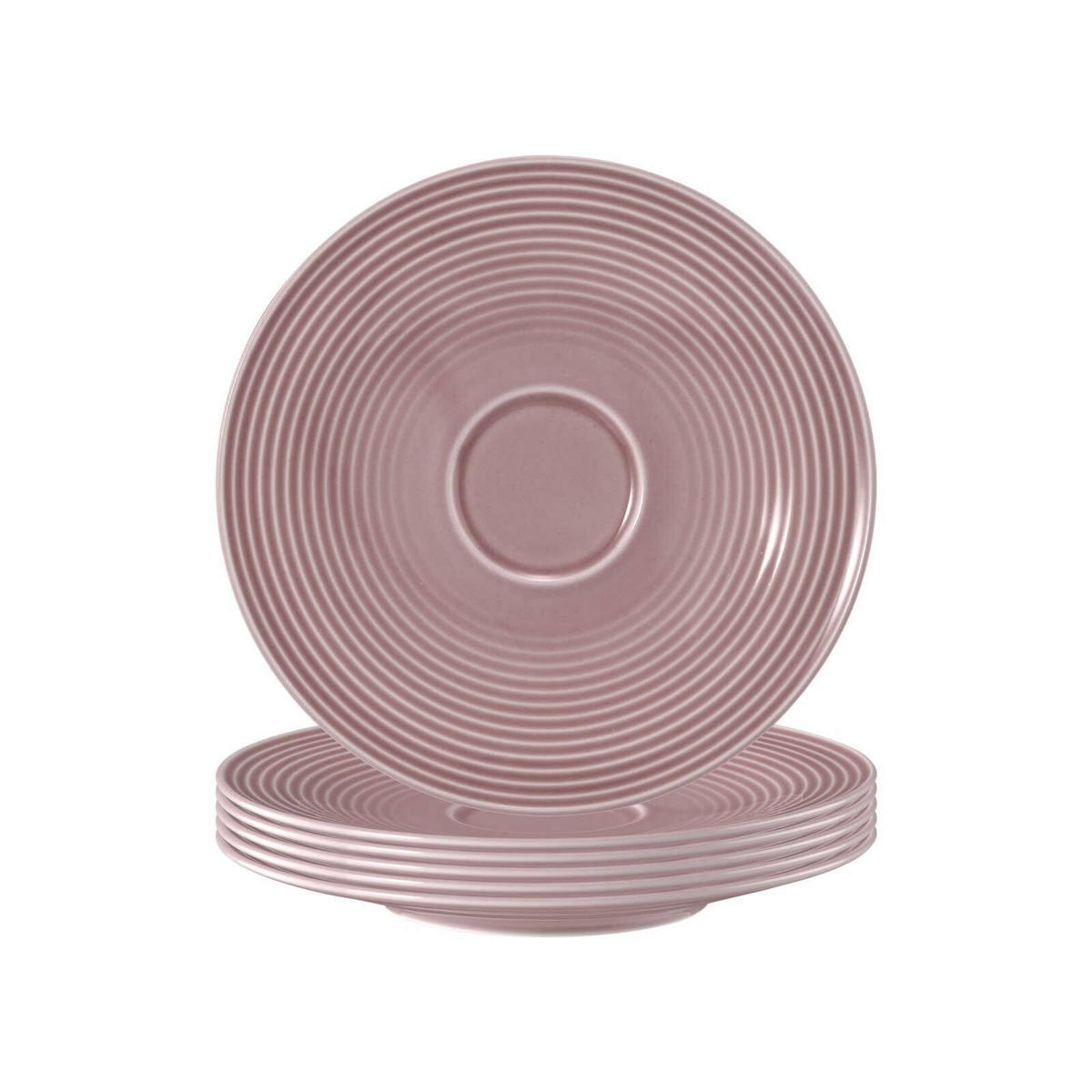 UNTERTASSEN Beat Color Glaze Altrosa ø 16,7 cm 6er Set - Dunkelrosa, Keramik (16.7cm) - Seltmann Weiden