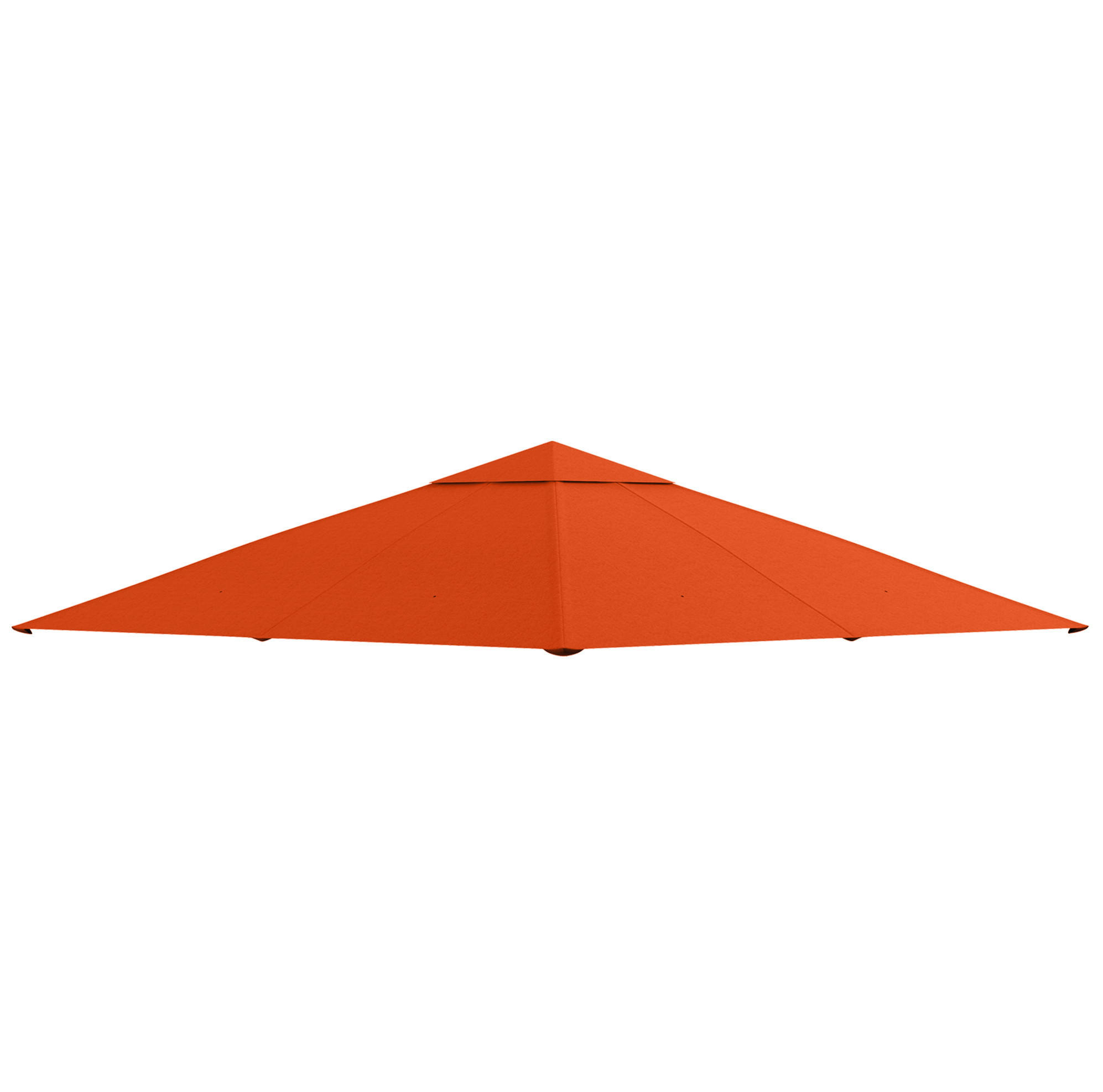 PAVILLON-ERSATZDACH 298/295 cm mit PA-Beschichtung, 8 Entwässerungslöchern und 4 Abspannseilen, Orange - Orange, Textil (295/1/298cm) - Redom