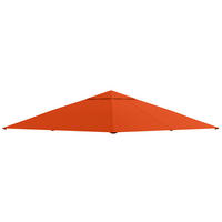 PAVILLON-ERSATZDACH 298/295 cm mit PA-Beschichtung, 8 Entwässerungslöchern und 4 Abspannseilen, Orange - Orange, Textil (295/1/298cm) - Redom