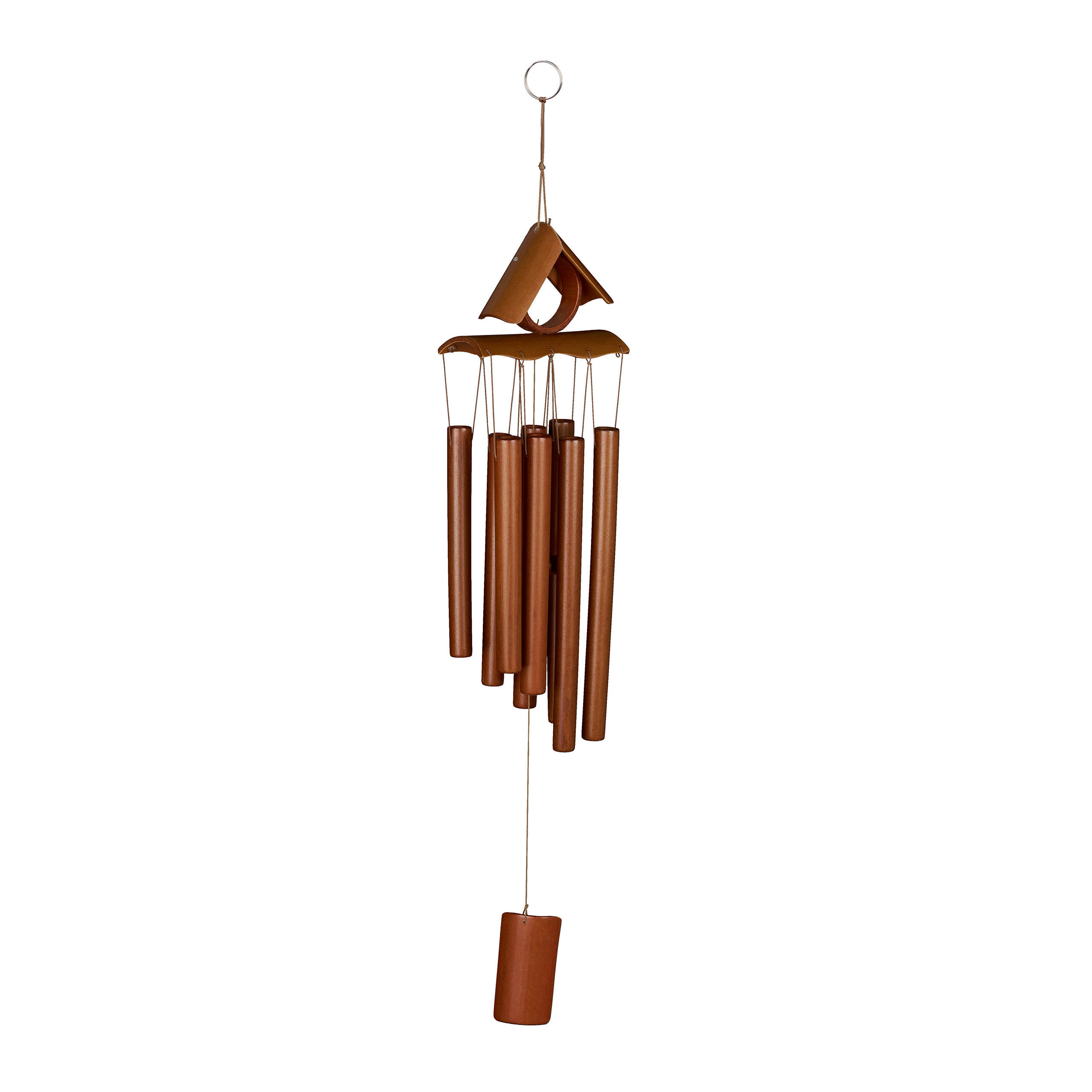 WINDSPIEL - Hellbraun, Holz (7/14/68cm) - Relaxdays