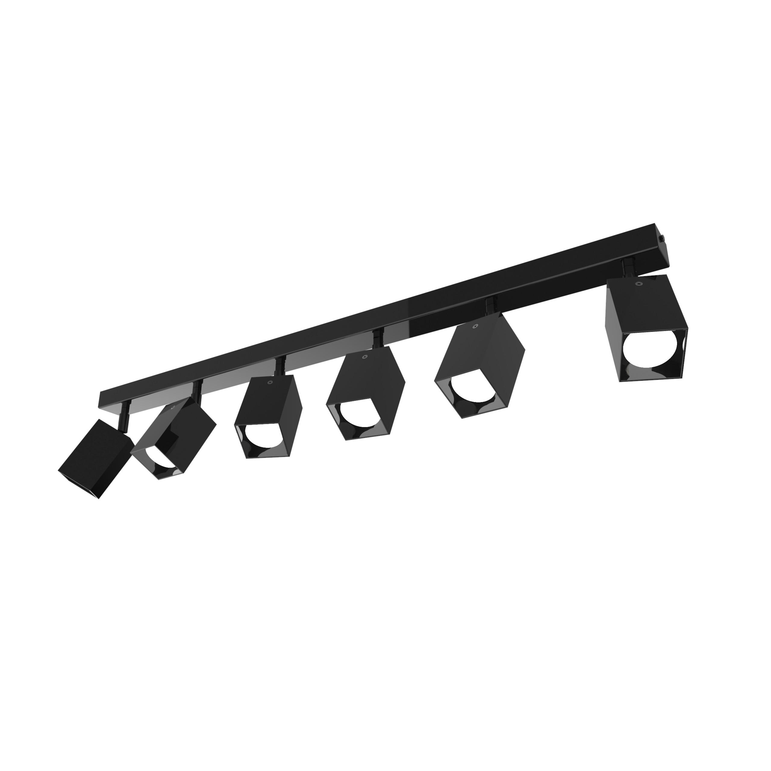 DECKENLEUCHTE - Schwarz Hochglanz, Metall (6/90/18cm) - Lumicom