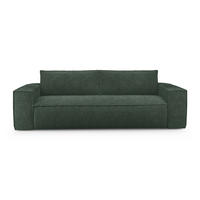 SCHLAFSOFA GERADE Samt Smaragdgrün 234cm - Smaragdgrün, Textil (234/90/100cm) - Sia Home