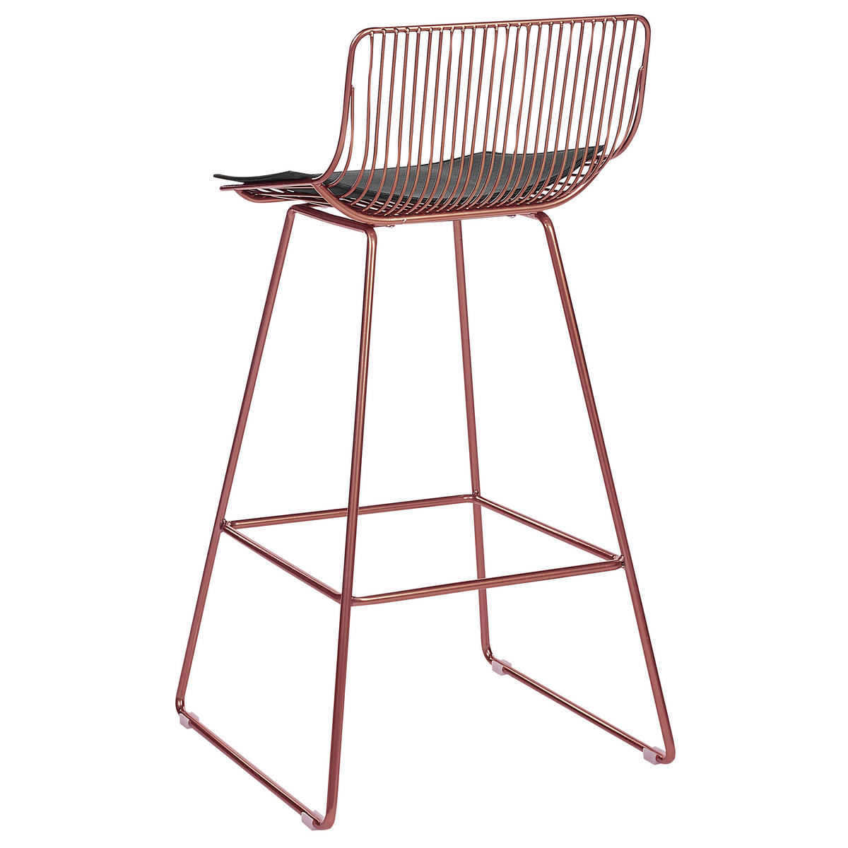 BARSTUHL 2er-Set Metall Roségold Fredonia - Roségold, Textil/Metall (50/97/49cm) - Beliani