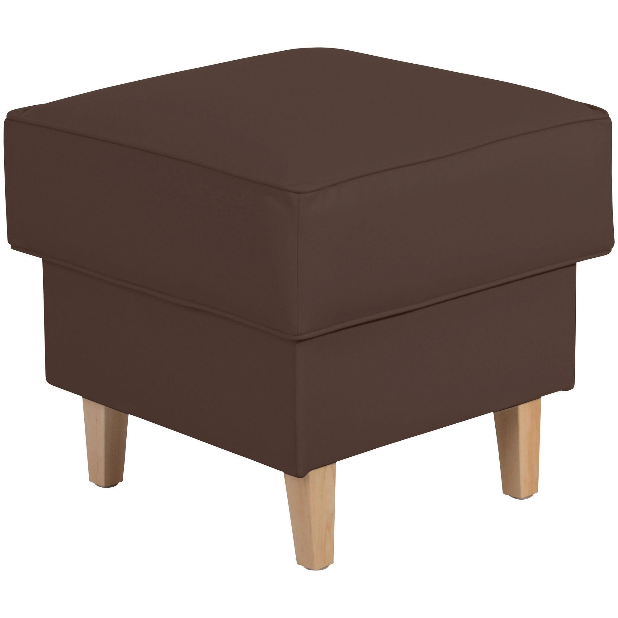 HOCKER Karlen Bezug Kunstleder Buche natur / braun - Buchefarben/Braun, Kunststoff (53/45/53cm) - 58aufmkessel