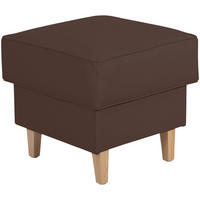 HOCKER Karlen Bezug Kunstleder Buche natur / braun - Buchefarben/Braun, Kunststoff (53/45/53cm) - 58aufmkessel