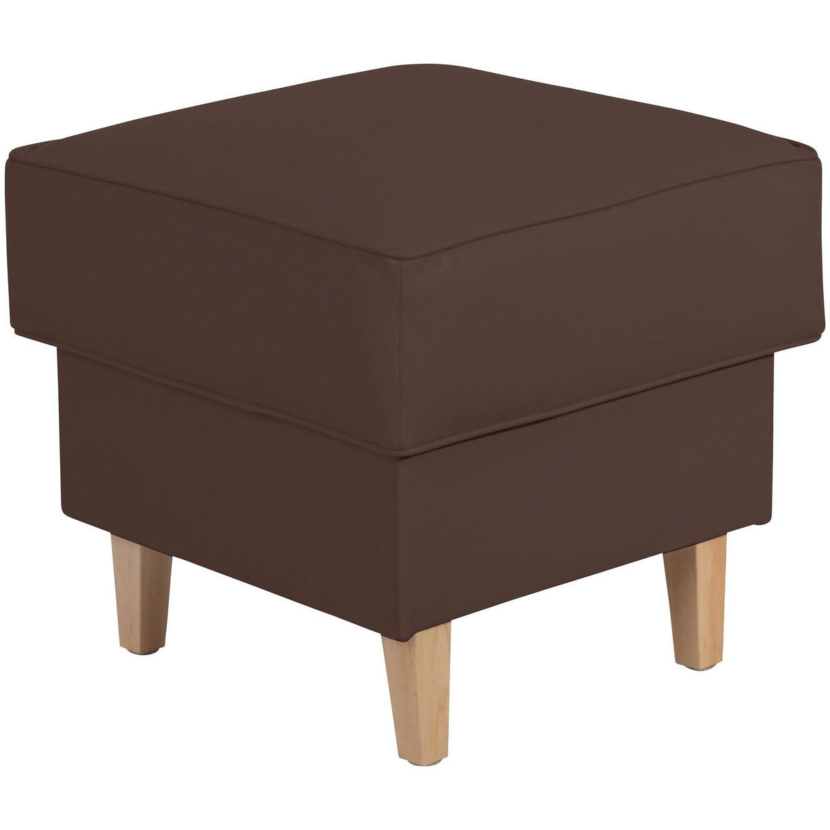 HOCKER Karlen Bezug Kunstleder Buche natur / braun - Buchefarben/Braun, Kunststoff (53/45/53cm) - 58aufmkessel