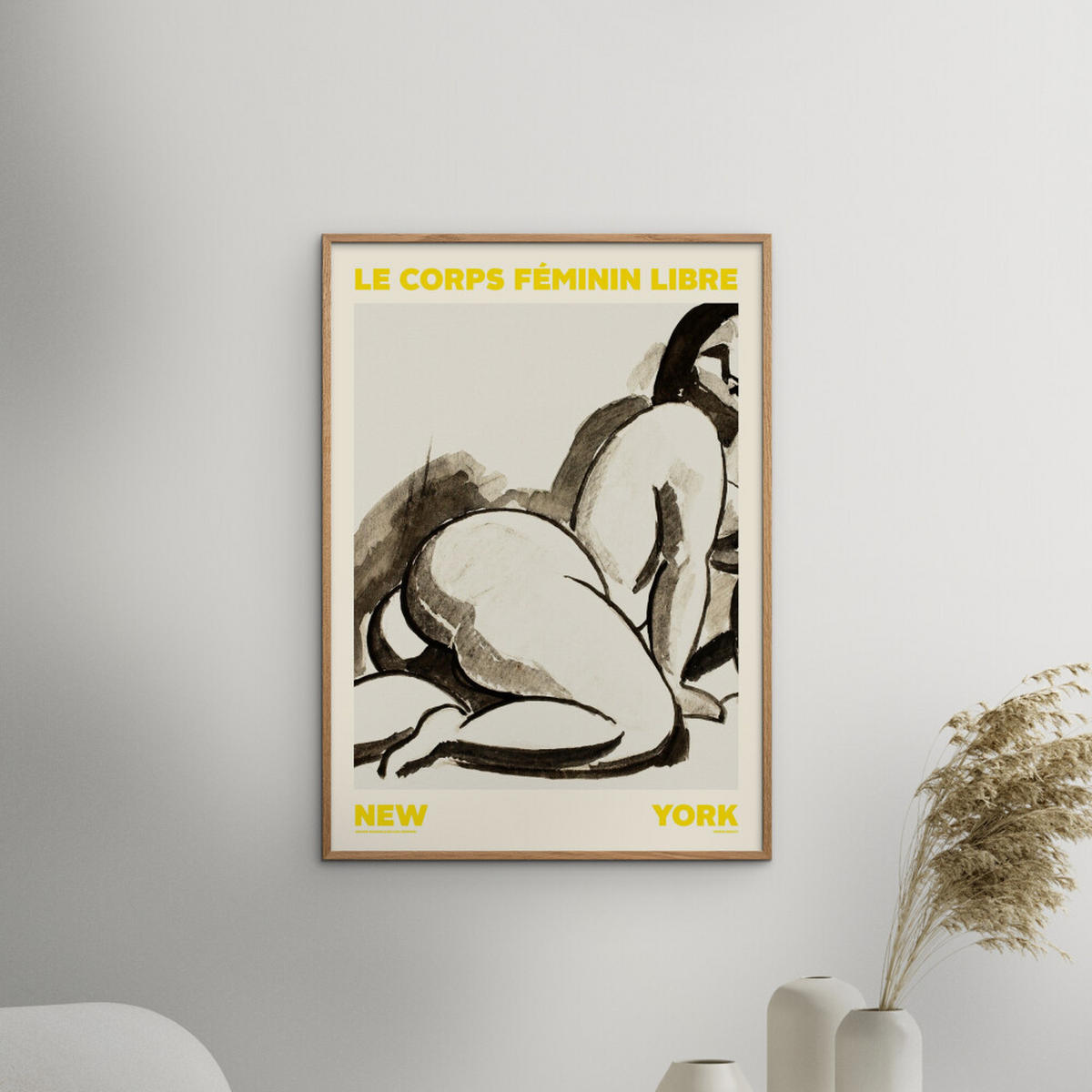 POSTER Arch Atelier - Féminin Libre 01 - Gelb, Papier (30/40/0.1cm) - Poster&Frame