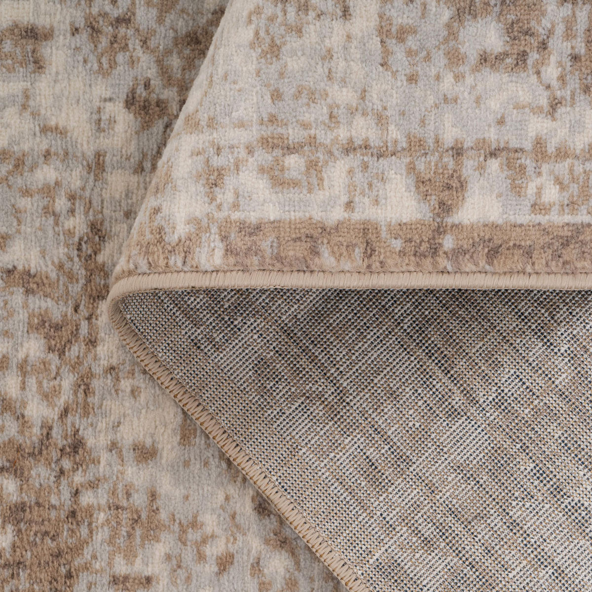 VINTAGE-TEPPICH Sophia Grau - Beige, Textil (60/110cm) - Kukoon Rugs