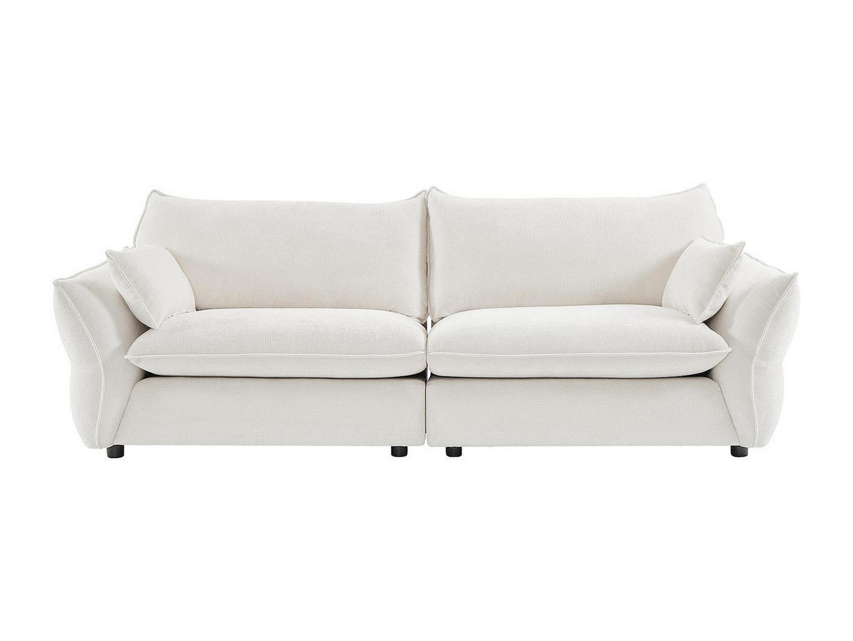 SOFA ohne Schlafmöglichkeit - -Sitzer - Stoff - Elfenbeinfarben - - Weiß, Textil (246/84/98cm) - Vente-Unique