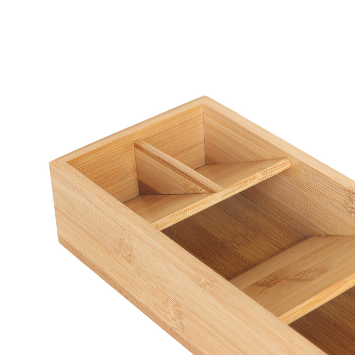 BESTECKORGANIZER - Hellbraun, Holz/Holzwerkstoff (40/6/12cm) - Relaxdays