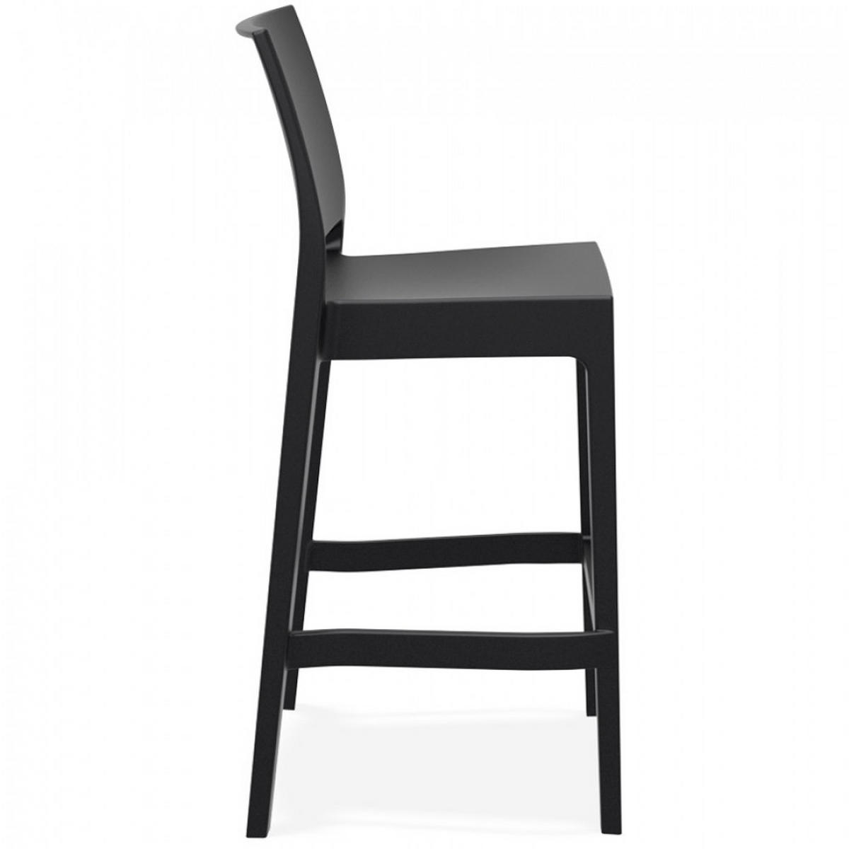 BARHOCKER Schwarz 51x107x41cm - Schwarz, Kunststoff (51/107/41cm) - AlterEgo