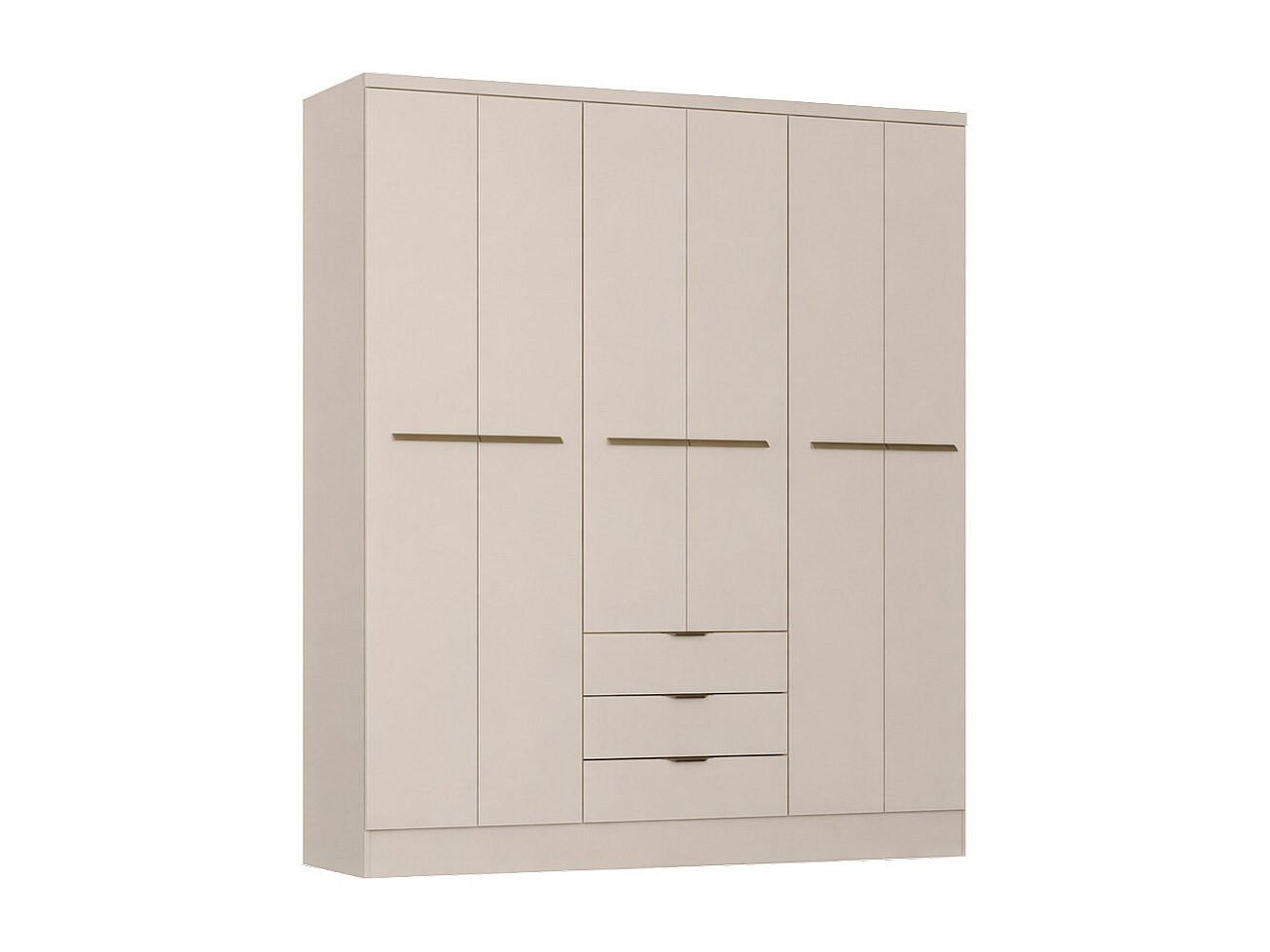 KLEIDERSCHRANK - 180 cm x 46.5 cm - holz - beige Peroli - Beige, Holz (180/206/46.5cm) - Vente-Unique