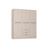KLEIDERSCHRANK - 180 cm x 46.5 cm - holz - beige Peroli - Beige, Holz (180/206/46.5cm) - Vente-Unique